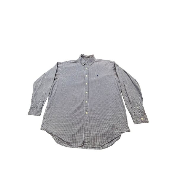 Ralph Lauren Blake Mens XL Purple Gingham Check Long Sleeve Button-Down Shirt - Picture 1 of 12